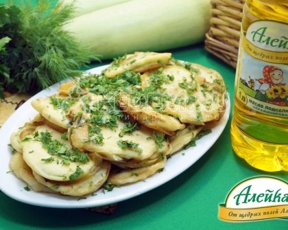 Закуска из кабачков с зеленью