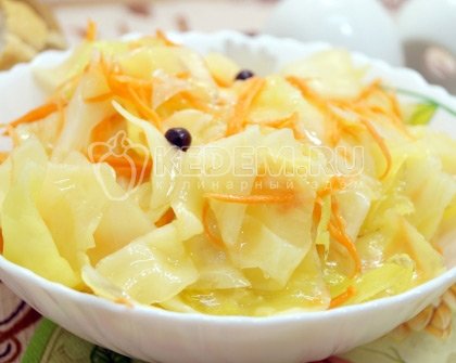 Вкусная маринованная капуста быстрого приготовления