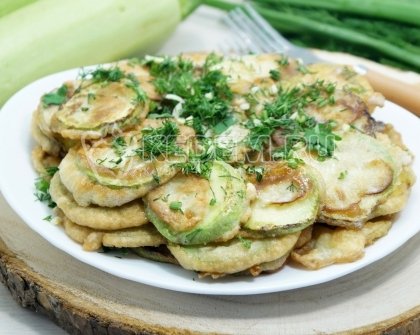 Жареные кабачки в кляре