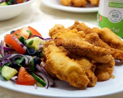Сочное куриное филе в кляре