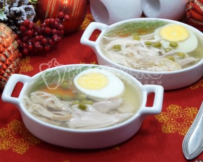 Заливное из курицы с овощами