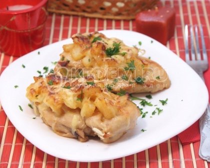 Курица под ананасами «Страсть Амура»