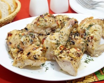 Курица кусочками в духовке