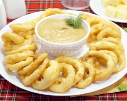 Луковые кольца в кляре